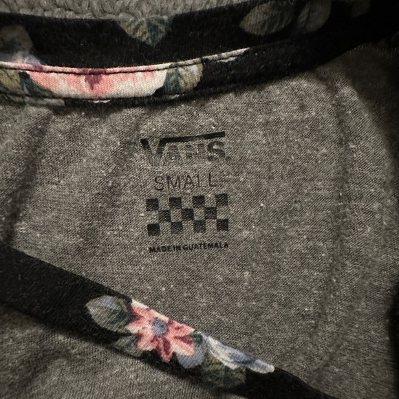 Vans small, gray floral long-sleeve - Picture 2 of 2